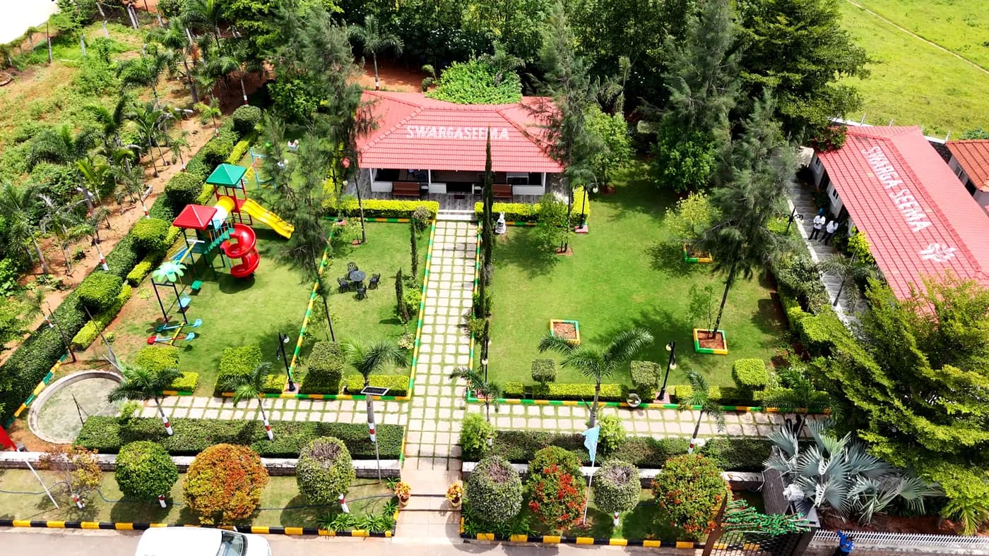 Aerial garden and community view