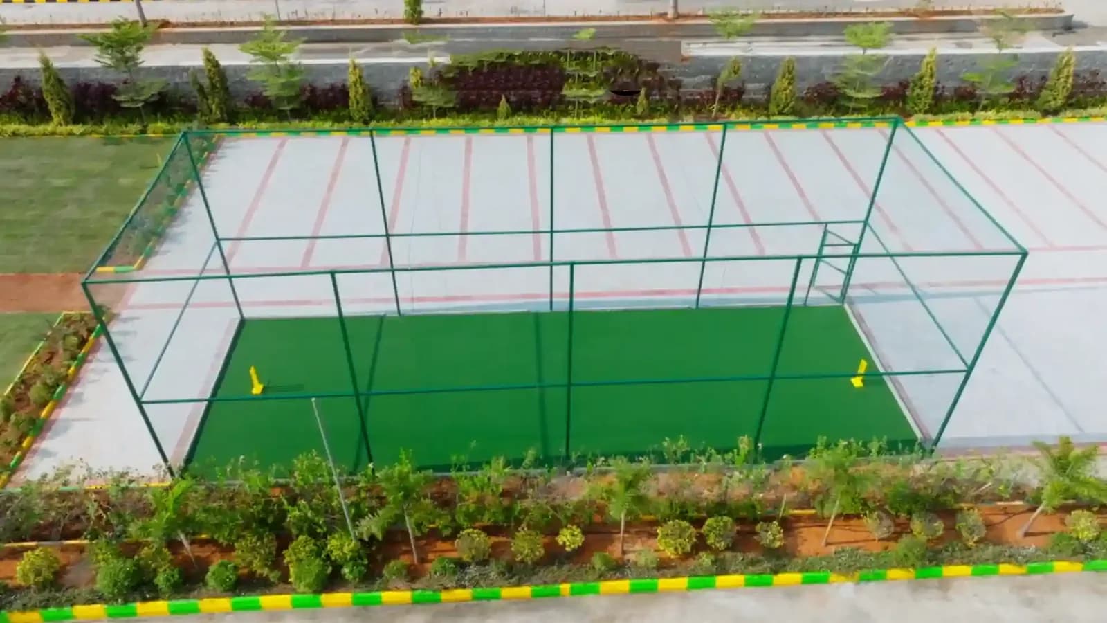 Cricket net aerial view