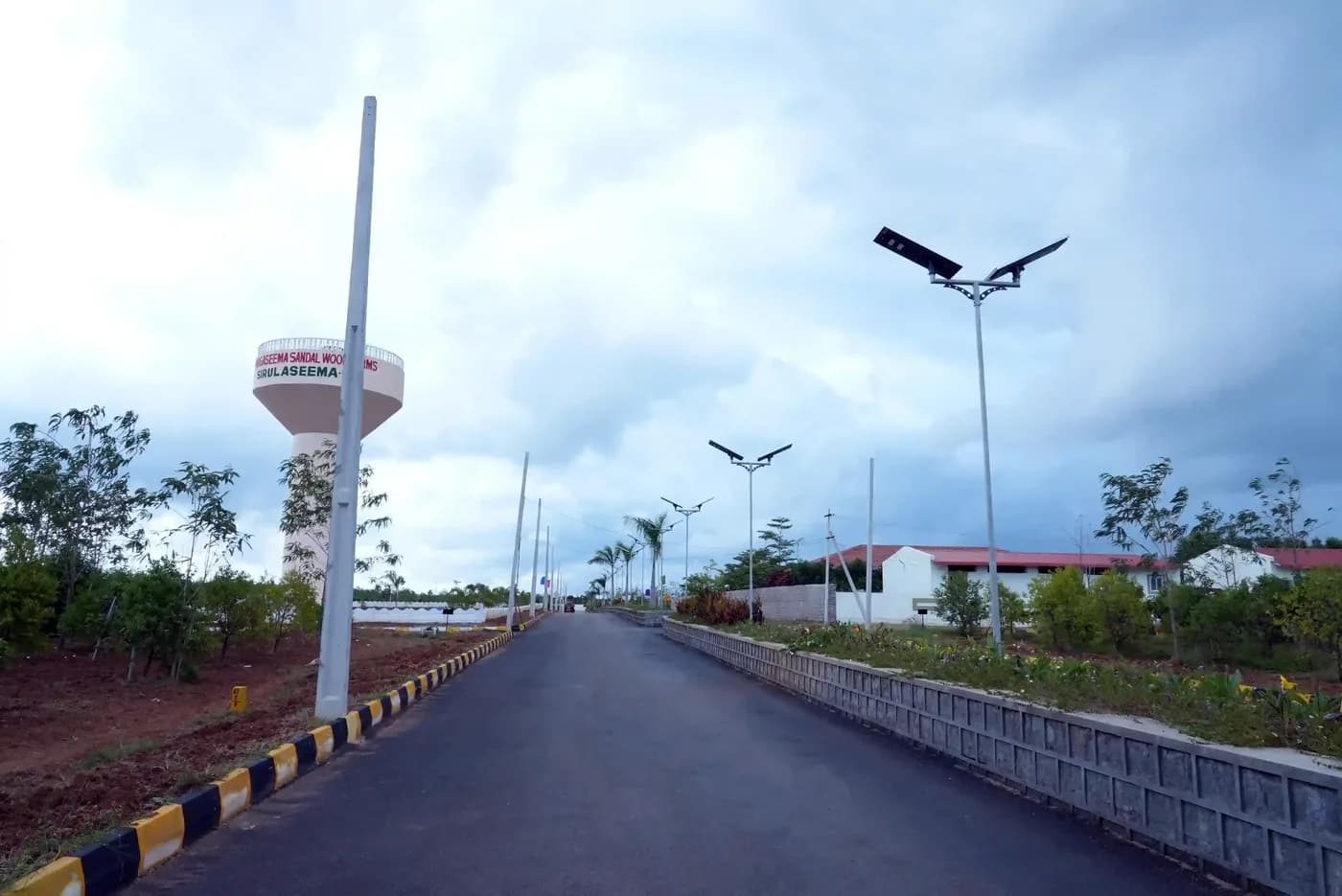 Internal road and water tower