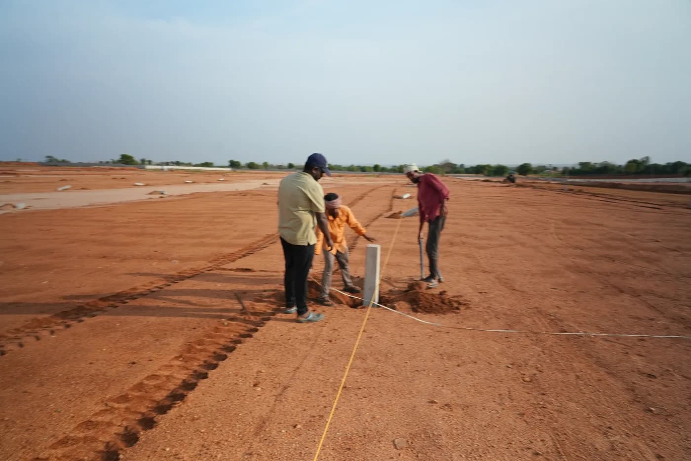 Plot marking on site